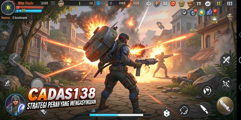 Screenshot gameplay CADAS138 yang menampilkan aksi pertempuran SLG.