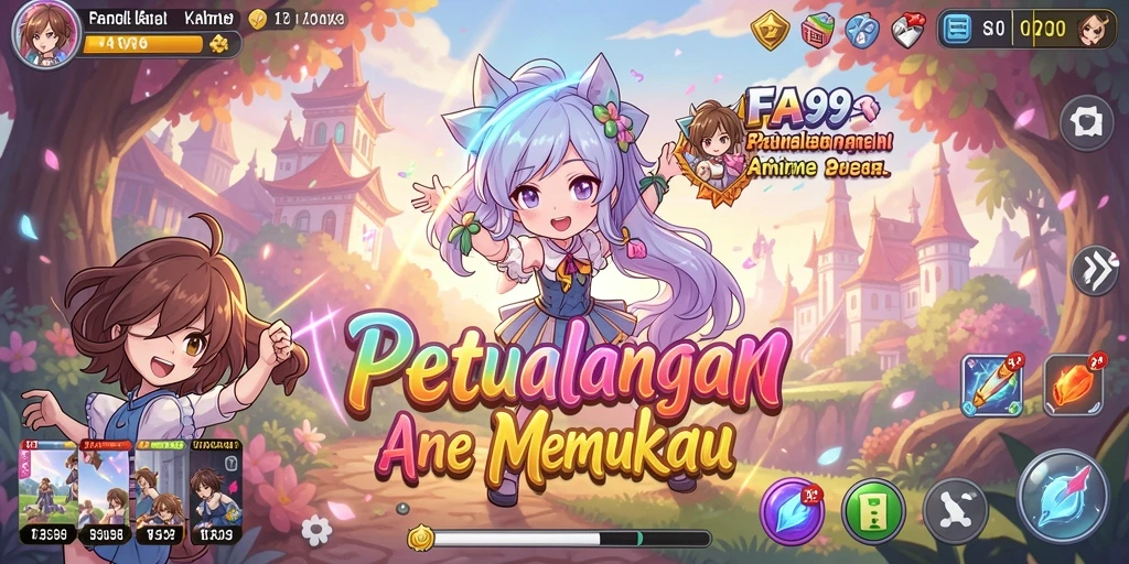 Tampilan gameplay FA99 yang mengesankan dengan karakter anime yang dinamis.