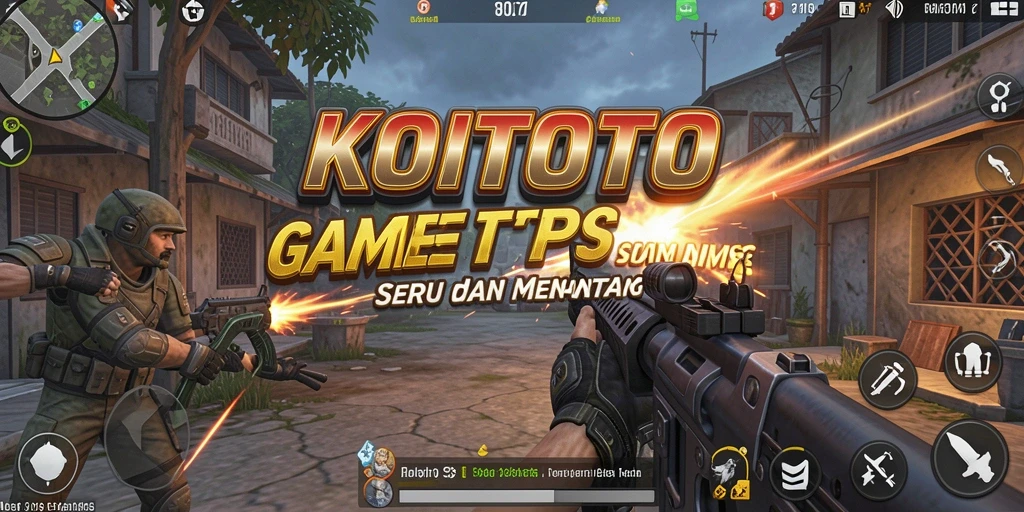 Tampilan gameplay seru dari KOITOTO dengan aksi tembak-menembak yang mendebarkan.