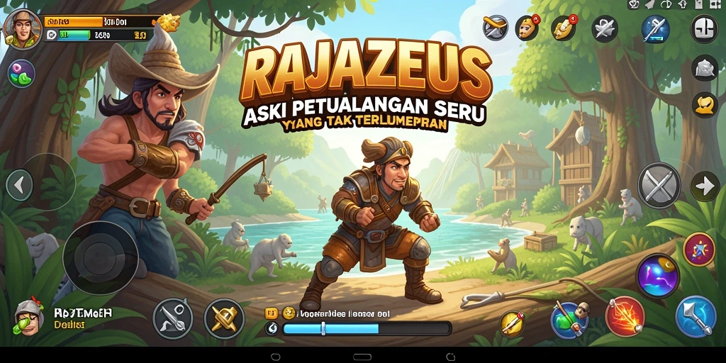 Tampilan seru dari gameplay RAJAZEUS yang penuh aksi.