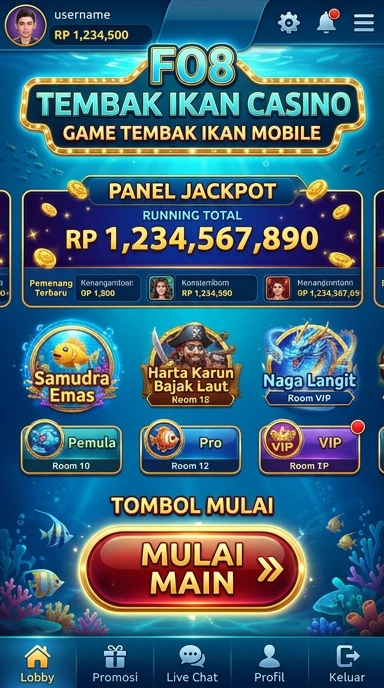 Tampilan halaman utama fo8 yang menarik.
